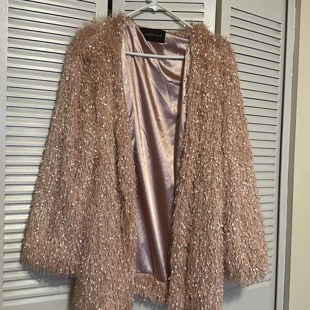 Mustard Seed fuzzy jacket size small